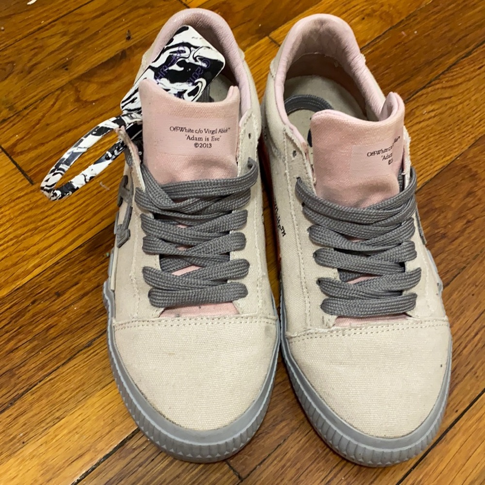 Off-White Pink and Gray Women's Sneakers